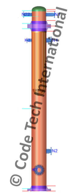 Reflux Condenser PV-Elite Design and Analysis