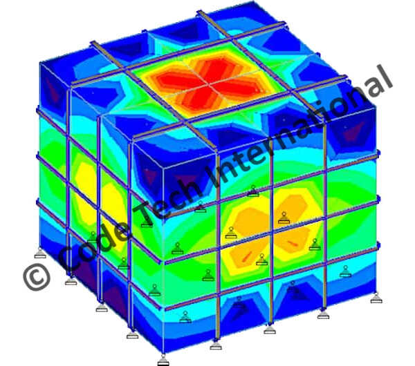 Square Storage Tank STAAD Structural Analysis