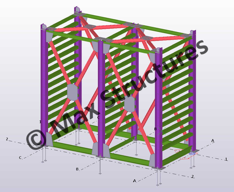 Seawater Reverse Osmosis Skid Tekla Structures 3D Model