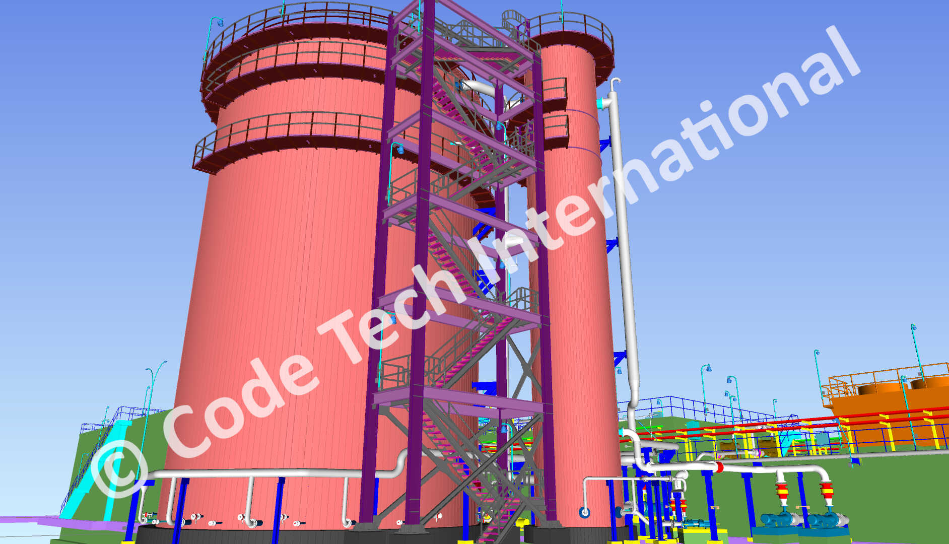 Effluent Treatment Plant Piping 3D Model Navisworks 2