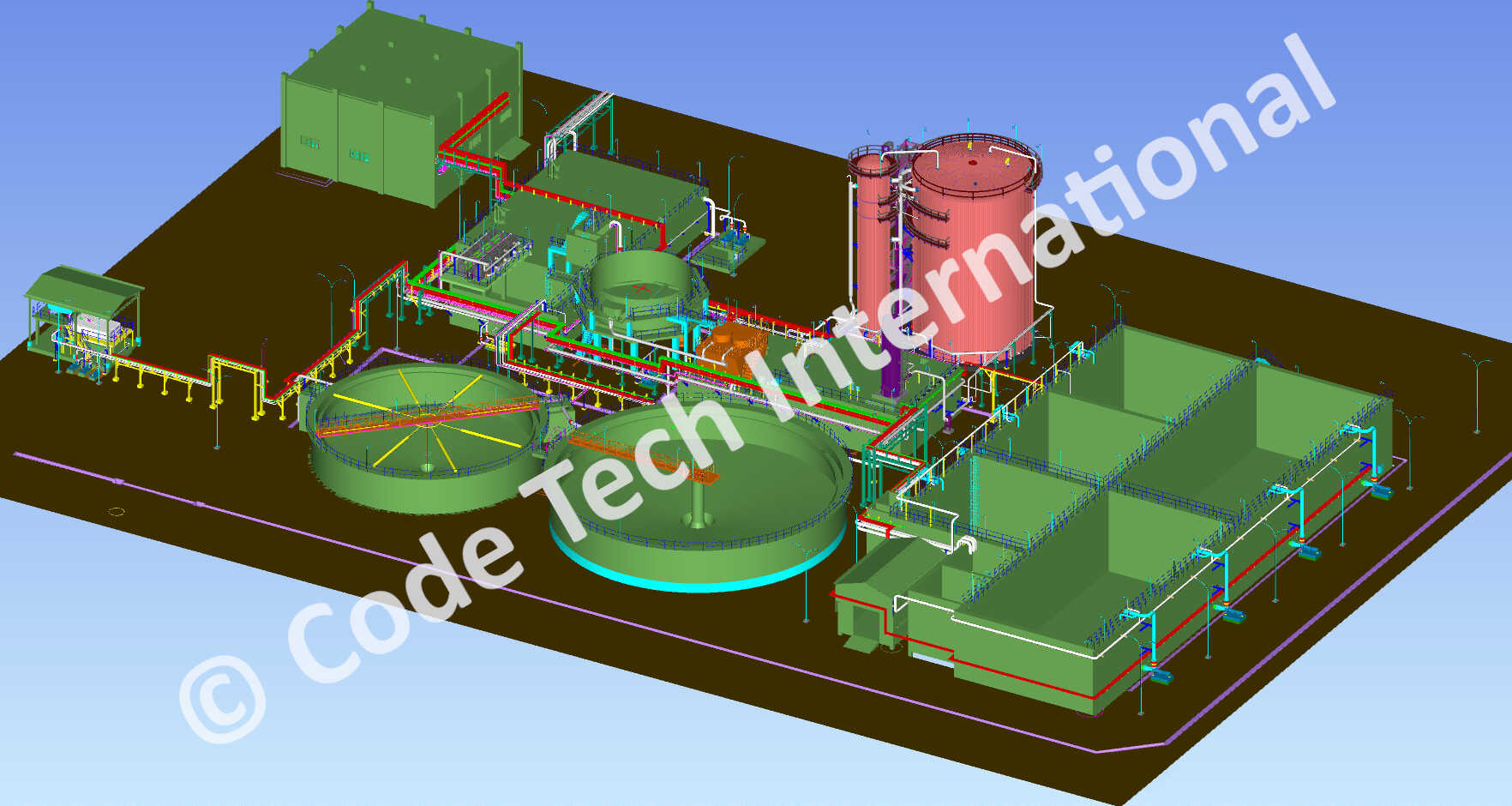 Effluent Treatment Plant Layout and Piping Navisworks Model