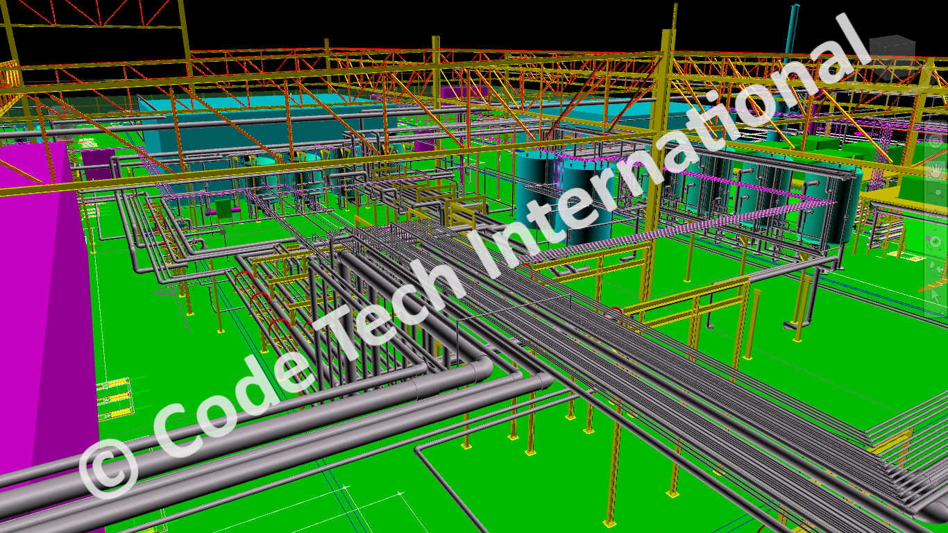Hyundai Engineering & Construction Wastewater Treatment Plant Piping 3D Model Navisworks 1