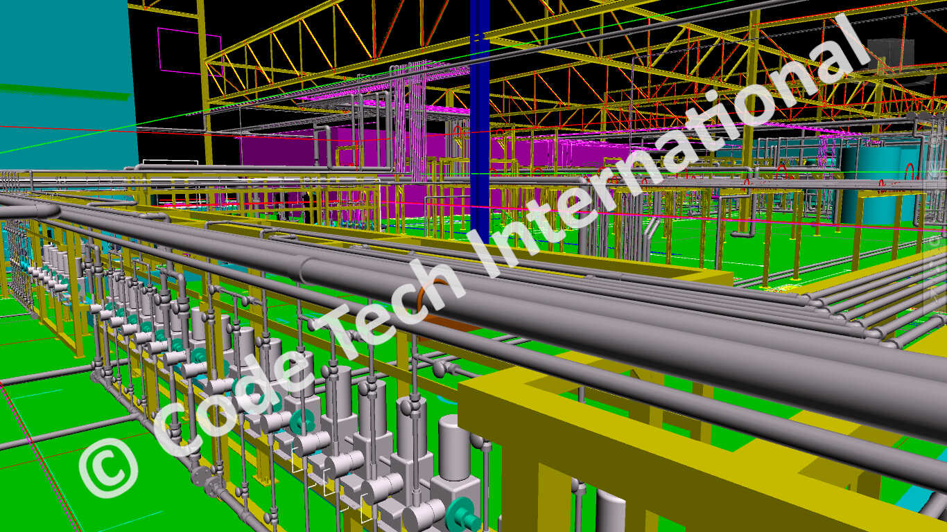 Hyundai Engineering & Construction Wastewater Treatment Plant Piping 3D Model Navisworks 3