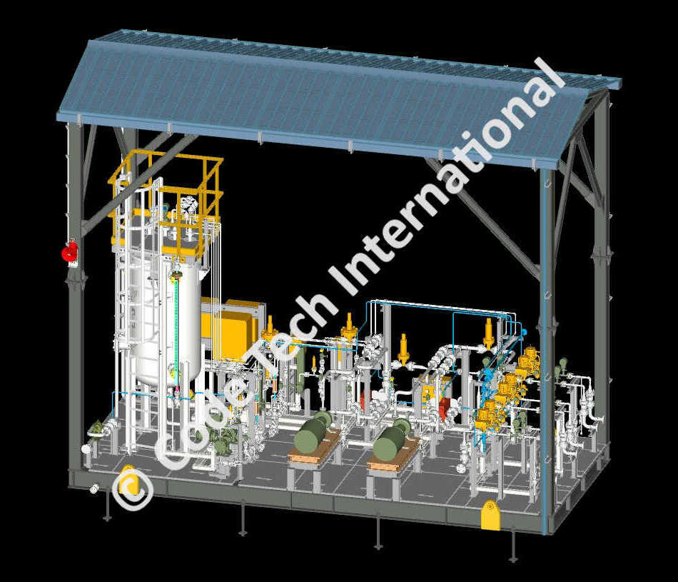 CIP Chemical Injection Skid Package CADWorx Model