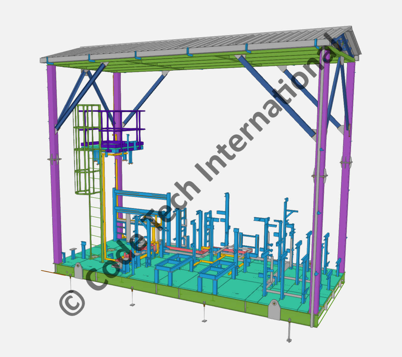 CIP Chemical Injection Skid Package Steel Detailing Tekla Structures