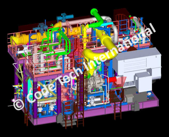 Offshore FPSO Refrigerant Compressor Skid Package CADWorx 3D Model