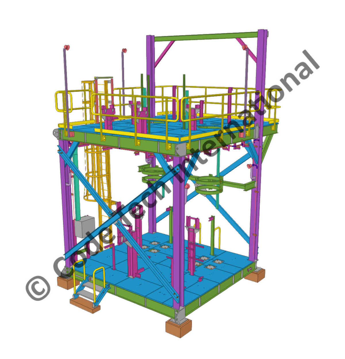 Gas Coalescer Skid Package Steel Detailing Tekla Structures