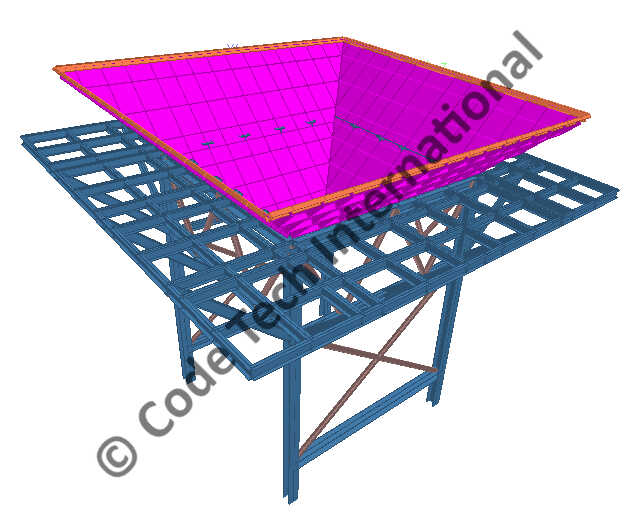 Fully Movable Hopper STAAD Structural Analysis 1