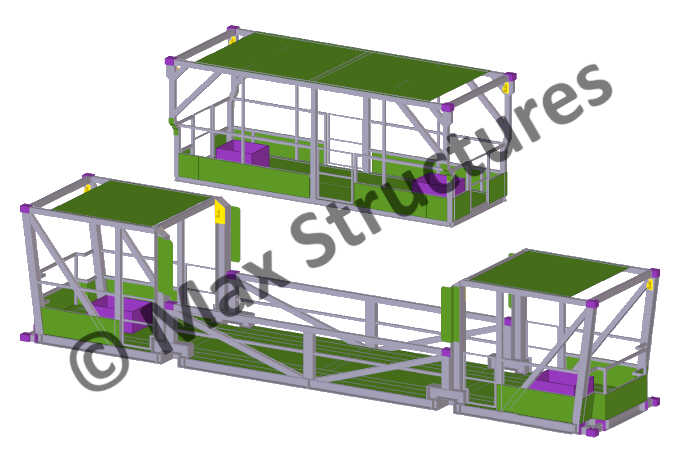 Manlift Cage Safety Basket Tekla Structures 3D Modeling