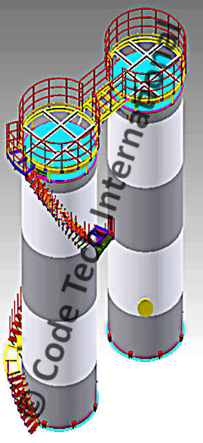 Backwash Clarifier Storage Tanks CADWorx Model