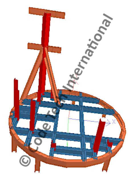Backwash Clarifier Storage Tanks Platform STAAD Structural Analysis