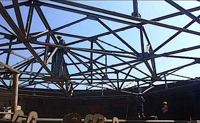 DM Water Storage Tanks Roof Complete