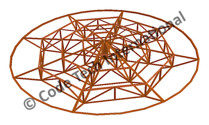 DM Water Storage Tank Roof STAAD Model