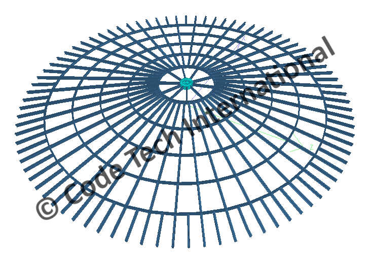 Equalization Tank Roof STAAD Structural Analysis