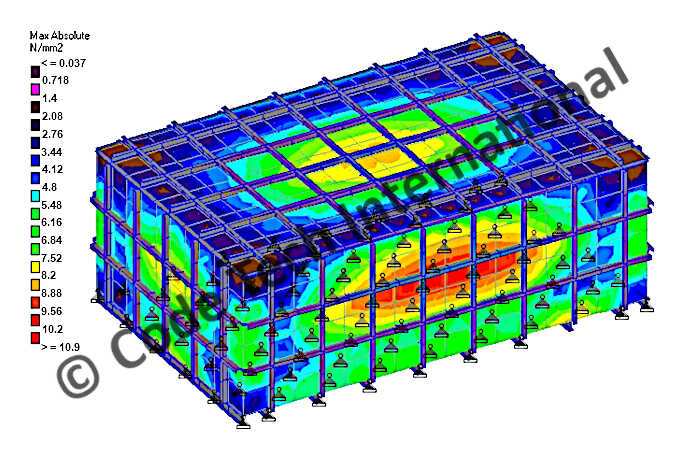 Hot Well Cold Well Rectangular Tank STAAD Structural Analysis 1